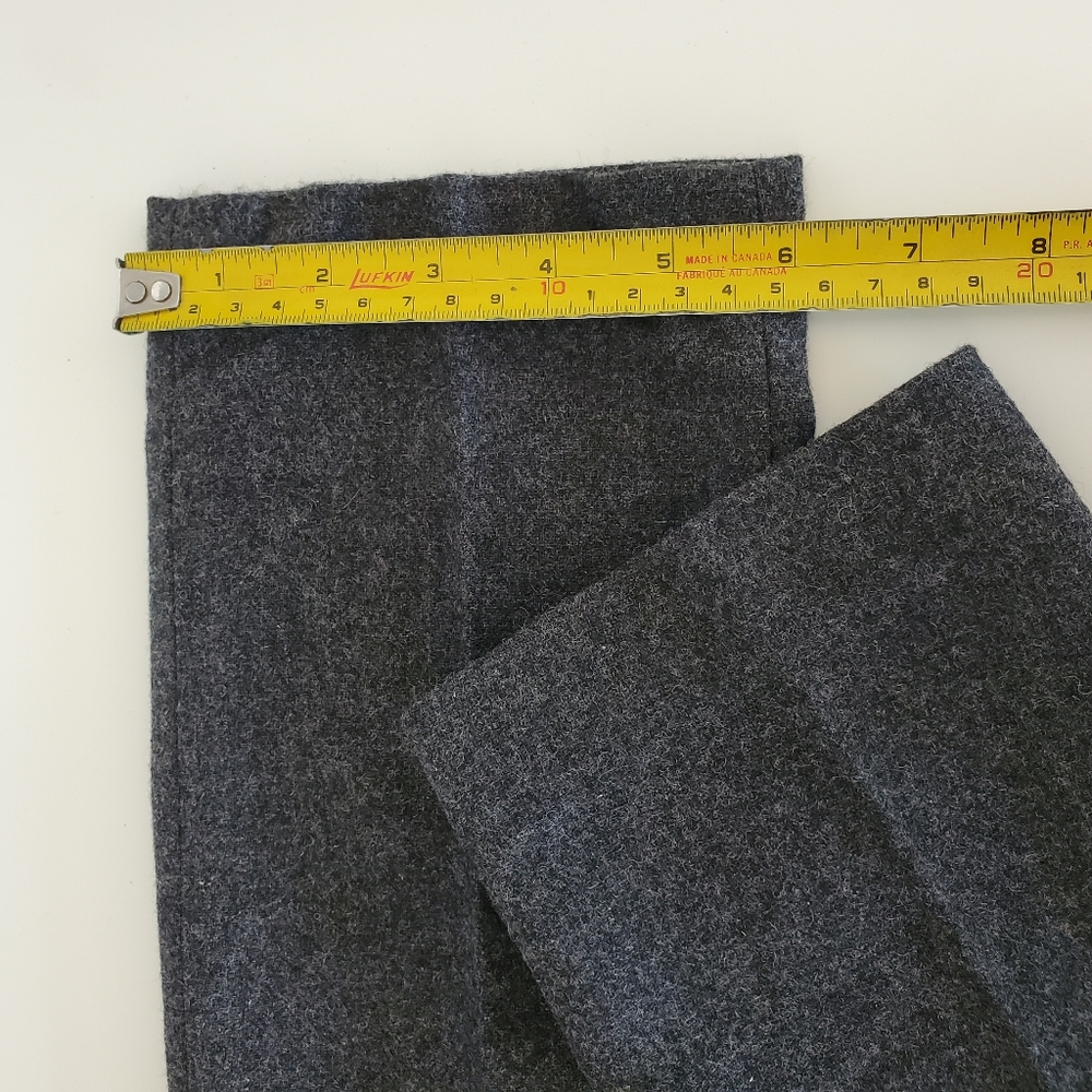 Kate Spade 0 Saturday Pleated Pants Officewear Speckled Dark Grey Wool Trousers - Picture 14 of 16